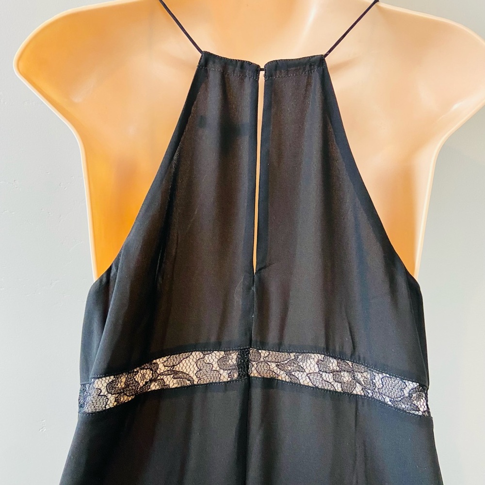 Express Embroided Cocktail Sleeveless Black Dress Size M - Picture 7 of 10